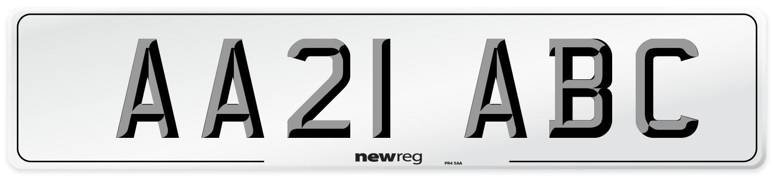AA21 ABC Number Plate from New Reg